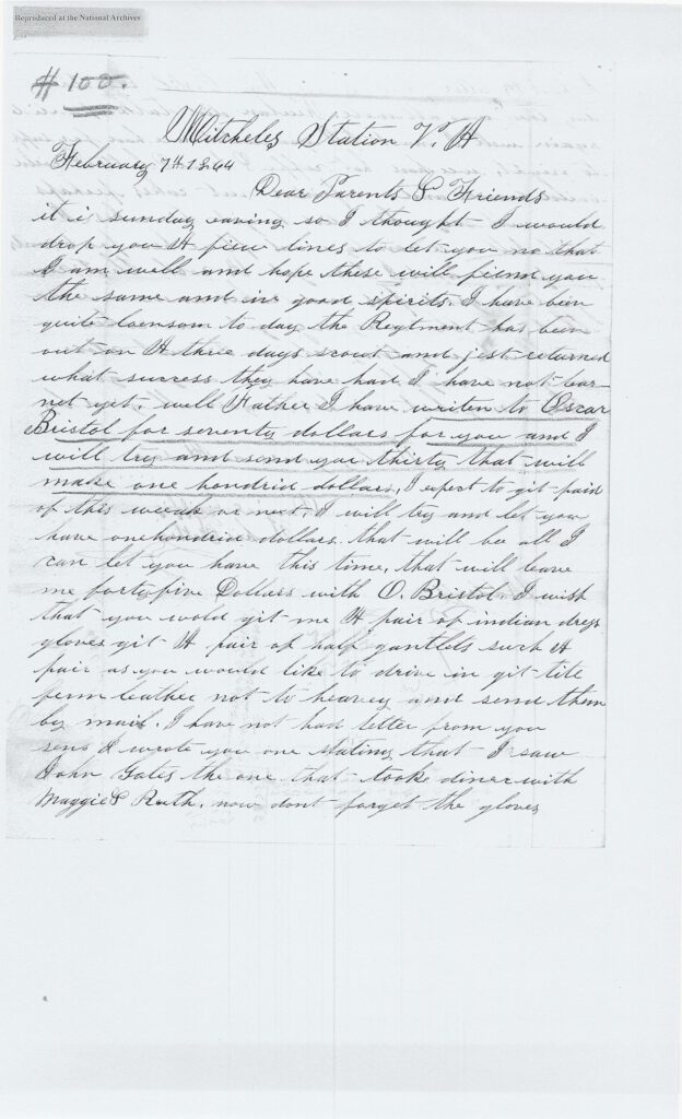 Image of a two page letter from Daniel Griffis