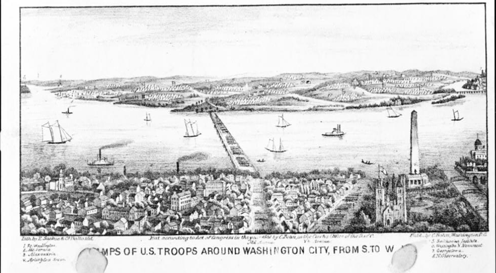 Camps of U.S. Troops Around Washington