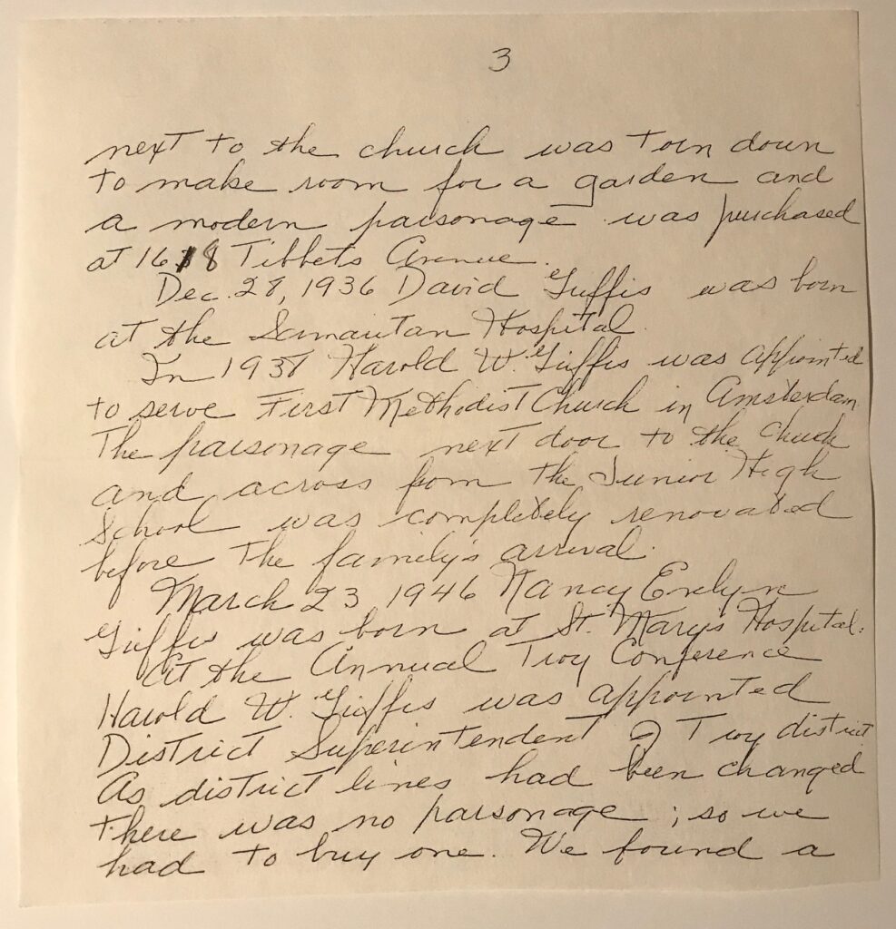 Handwritten letter by Evelyn Griffis on ancestry information for Dutcher Family