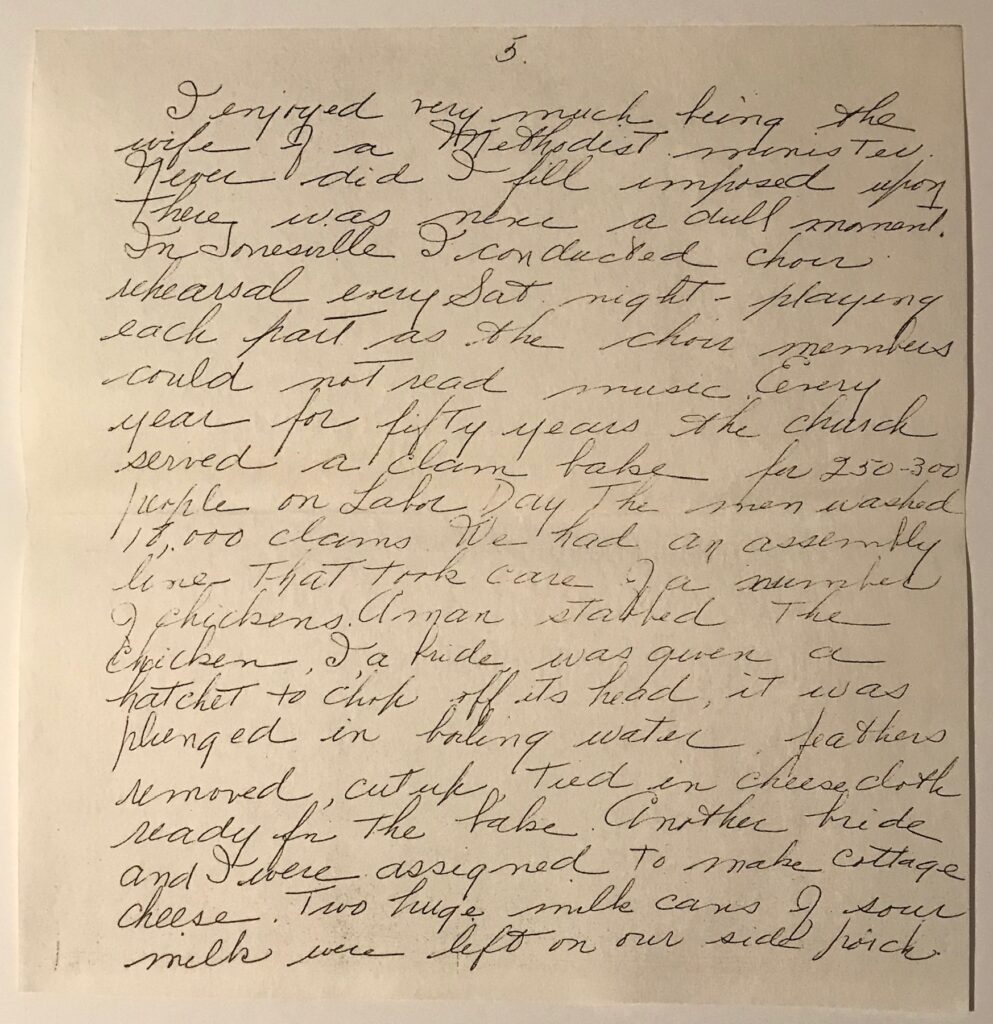 Handwritten letter by Evelyn Griffis on ancestry information for Dutcher Family