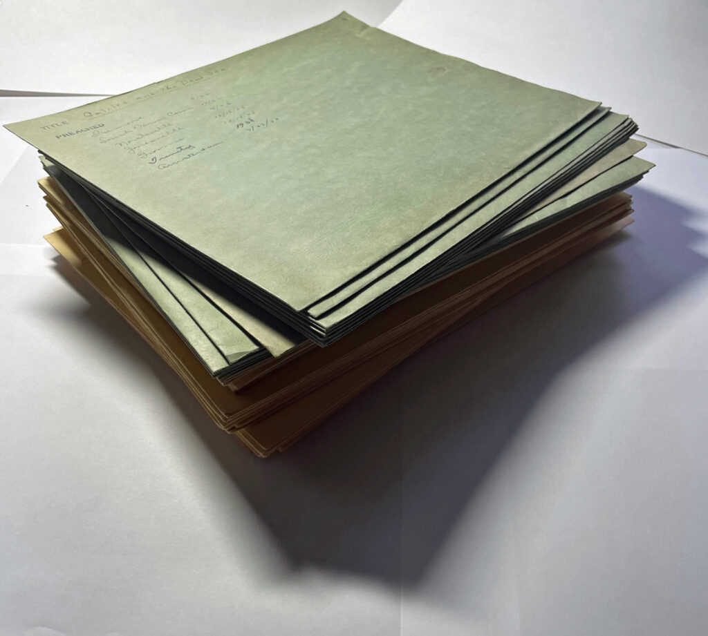 Sermon Files of Harold Griffis