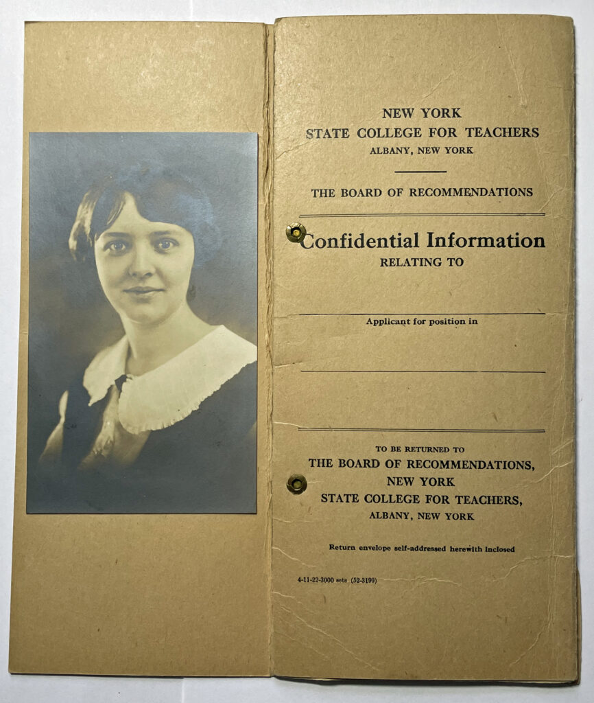 Evelyn Griffis Board of Recommendations photo and cover